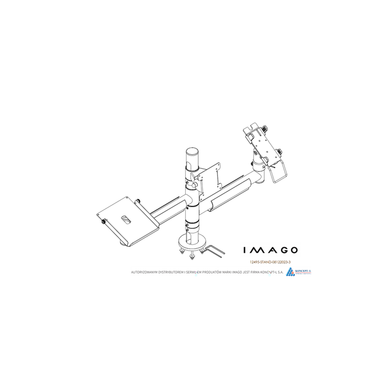 TREE Stojak ( 2 ramiona + VESA środek + podstawa d.fiskalna + unversalny uchwyt pin pad ) kolor czarny