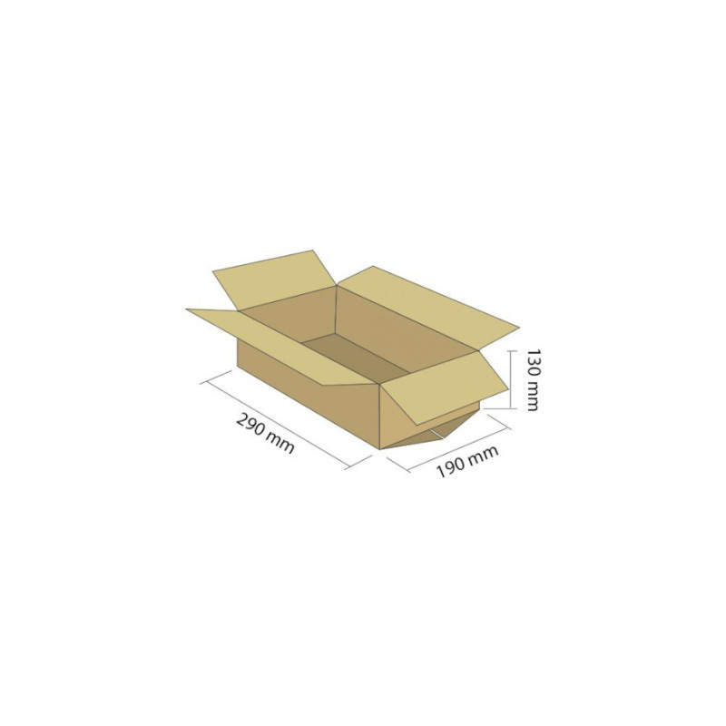 Karton klapowy T-BOX 3W 290x190x130 mm Karton klapowy T-BOX 3W 290x190x130 mm
