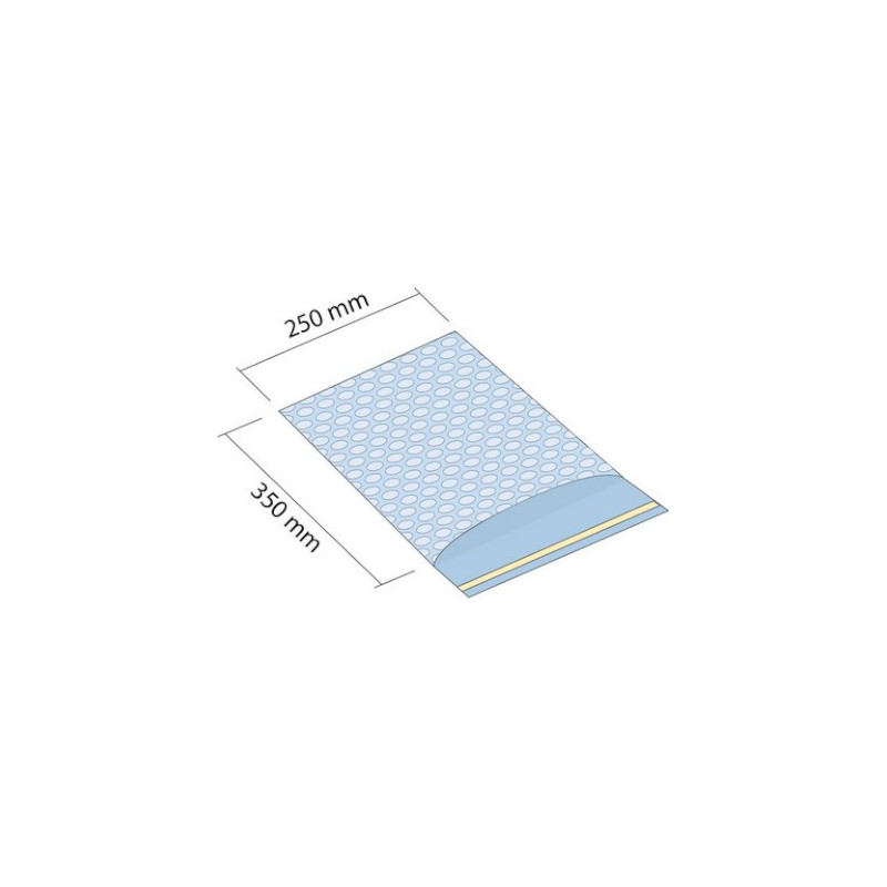 Woreczek z folii bąbelkowej 250x350 mm z klapką samoprzylepną 50mm 400 sztuk Woreczek z folii bąbelkowej 250x350 mm z klapką samoprzylepną 50mm 400 sztuk