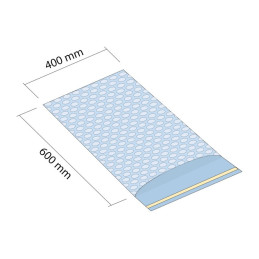 Woreczek z folii bąbelkowej 400x600 mm z klapką samoprzylepną 50mm 250 sztuk