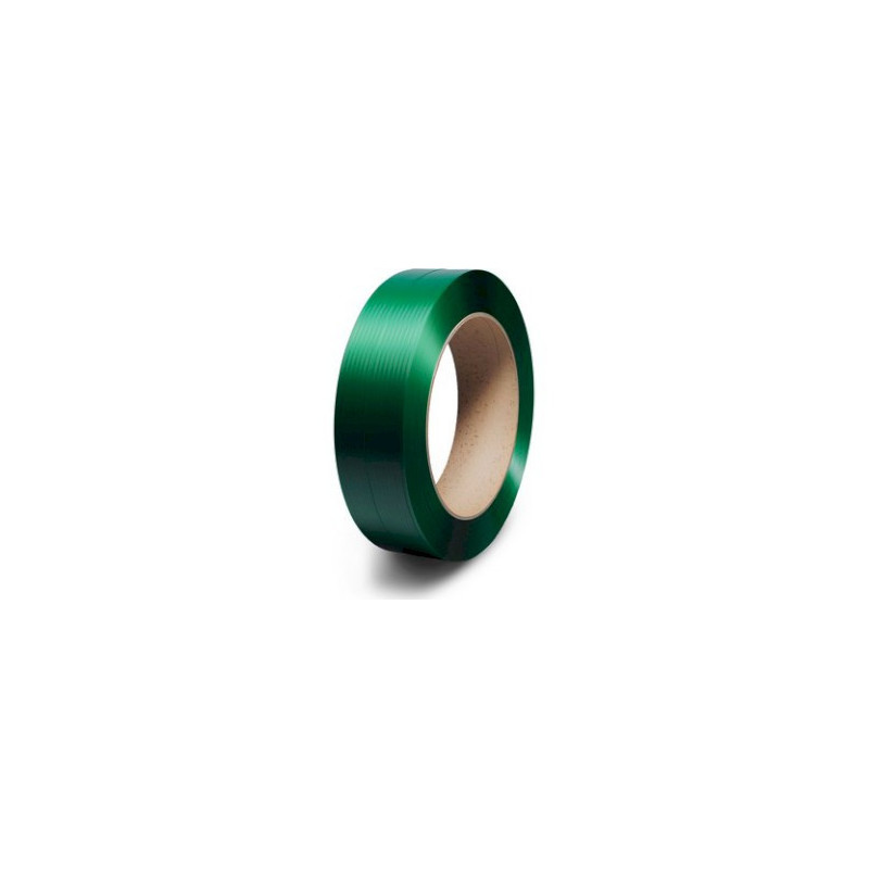 Zielona taśma spinająca PET 15 x 0,6 mm o nawoju 2500 m Zielona taśma spinająca PET 15 x 0,6 mm o nawoju 2500 m