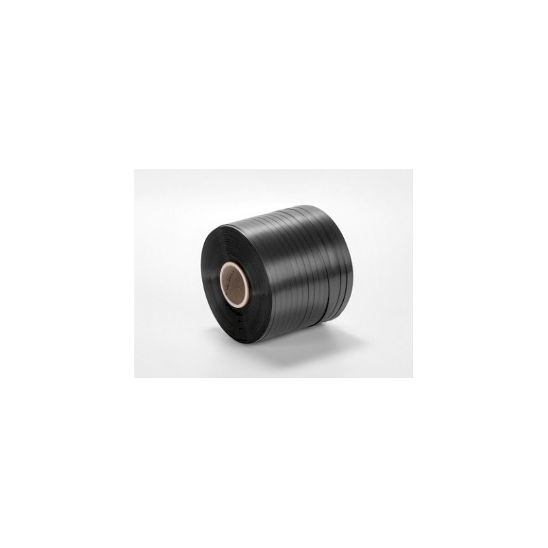 Czarna taśma spinająca PP 10 x 0,35 mm o nawoju 900 m Czarna taśma spinająca PP 10 x 0,35 mm o nawoju 900 m