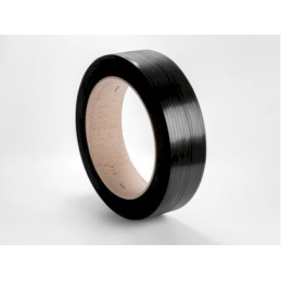 Czarna taśma spinająca PP 15 x 0,6 mm o nawoju 2000 m