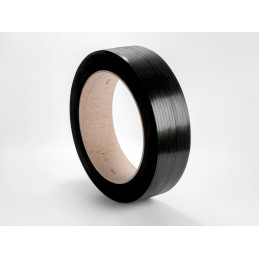 Czarna taśma spinająca PP 15 x 0,8 mm o nawoju 1500 m