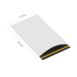 Samoprzylepna koperta plastikowa 175x255 mm z klapką 100 sztuk