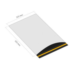 Samoprzylepna koperta plastikowa 225x325 mm z klapką 100 sztuk