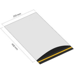 Samoprzylepna koperta plastikowa 350x450 mm z klapką 100 sztuk