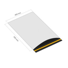 Samoprzylepna koperta plastikowa 400x500 mm z klapką 100 sztuk
