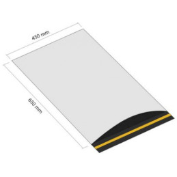 Samoprzylepna koperta plastikowa 450x650 mm z klapką 100 sztuk
