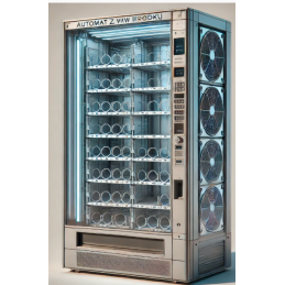 Automat vendingowy z windą pionową w środku i chłodzeniem