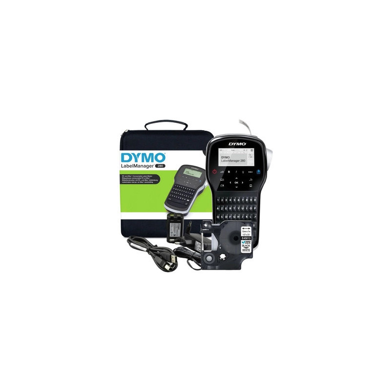 Drukarka etykiet DYMO LabelManager 280 180dpi szer.do 12mm z taśmą i walizką Drukarka etykiet DYMO LabelManager 280 180dpi szer.do 12mm z taśmą i walizką
