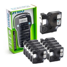 Drukarka etykiet DYMO LabelManager 160 180dpi  do 12mm i 10 szt. taśm D1-40913 w zestawie