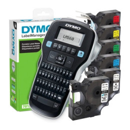 Drukarka etykiet DYMO LabelManager 160 180dpi  do 12mm + 5 szt. taśm D1