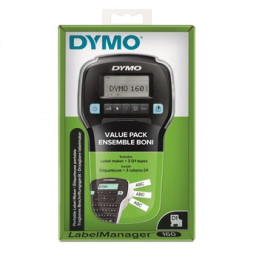 Drukarka etykiet DYMO LabelManager LM 160 180 DPI do 12 mm 2142267 Value Pack