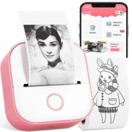 Mini drukarka etykiet AIMO Phomemo T02 różowa 203dpi do 50mm / Smartfon / Bluetooth