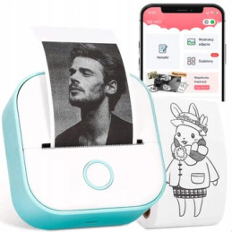 Mini drukarka etykiet AIMO Phomemo T02 zielona 203dpi do 50mm Smartfon / Bluetooth
