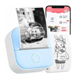 Drukarka etykiet Phomemo T02 203dpi niebieska do 50mm / Bluetooth