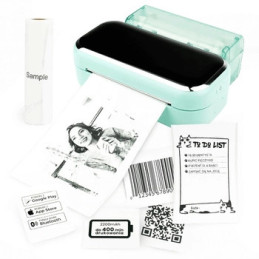 Mini drukarka etykiet AIMO Phomemo M03 zielona 203dpi do 80mm PC / Tel / Bluetooth