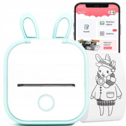 Mini drukarka etykiet AIMO Phomemo T02 zielona RABBIT 203dpi do 50mmm Bluetooth